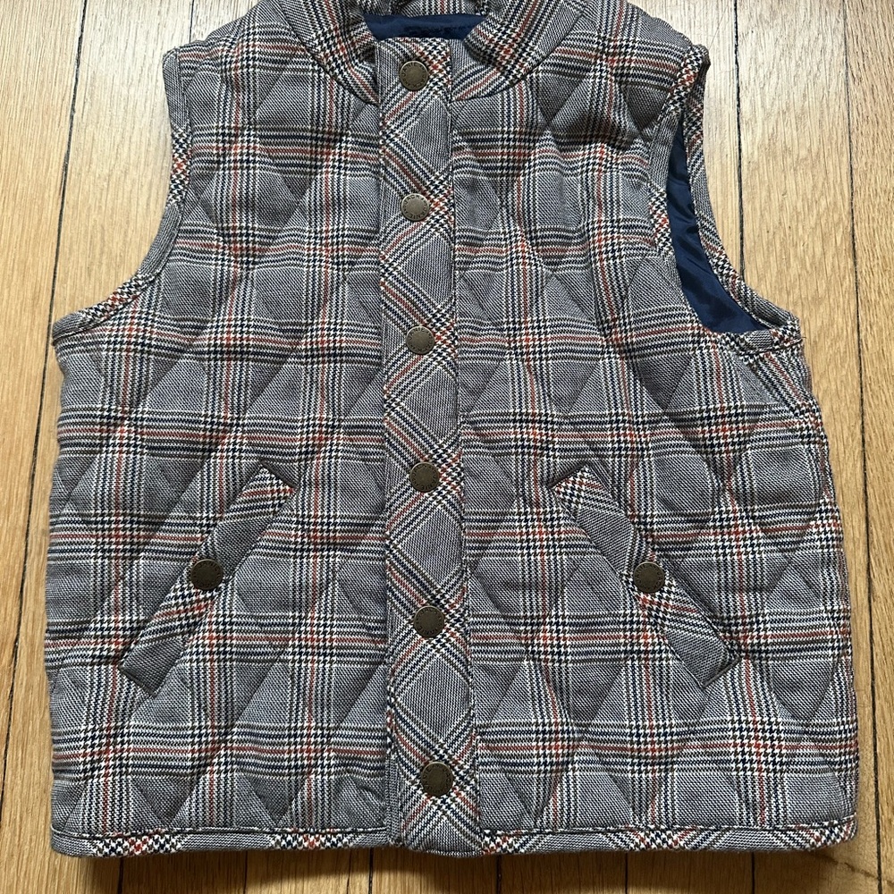Janie and Jack Navy Quilted Vest